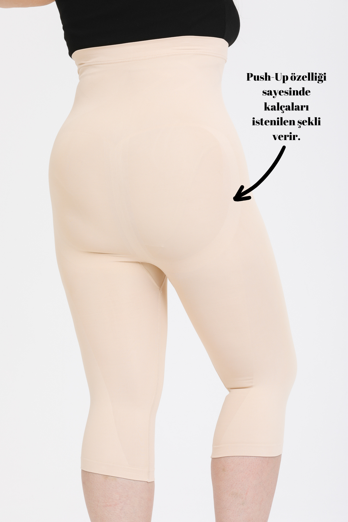 Yüksek Bel Seamless Kapri Korse | Vücut Hatlarını Şekillendir