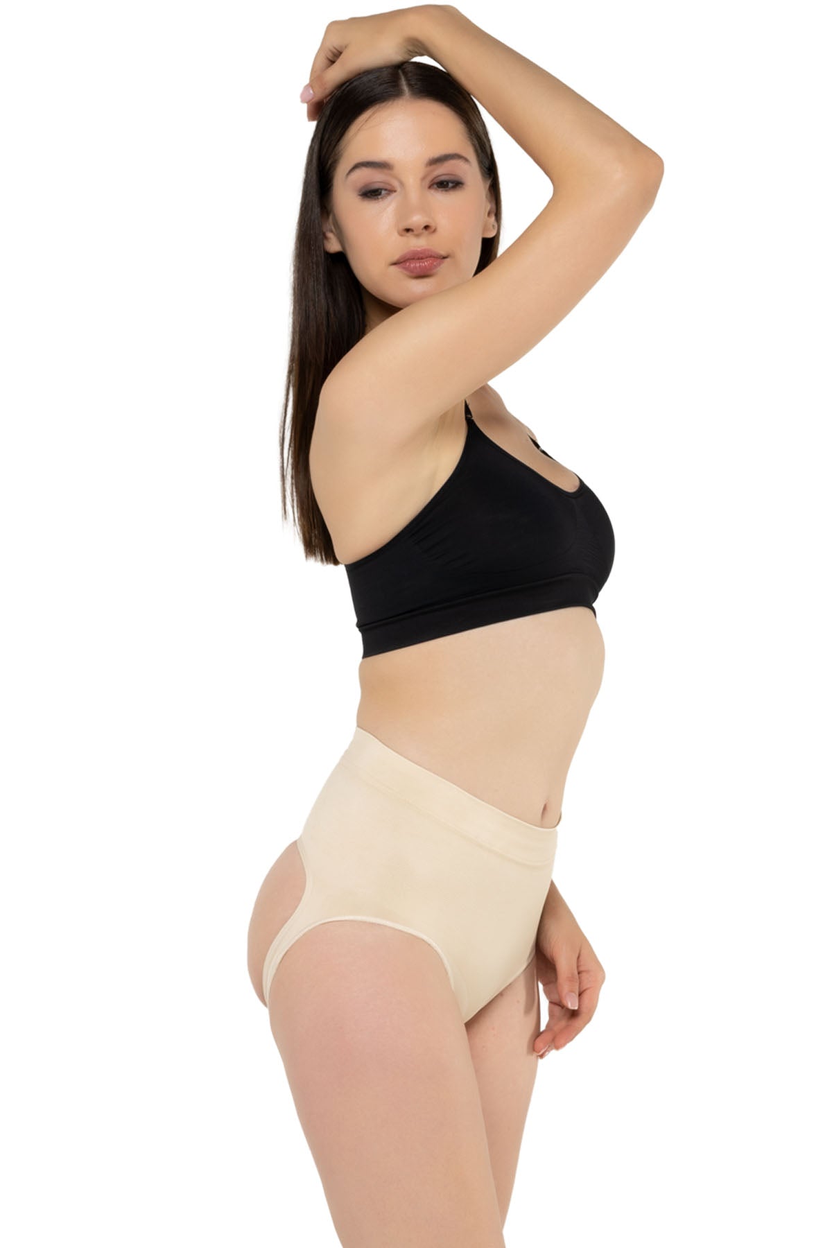 Düşük Bel Popo Açık Slip Korse - Şekillendirici ve Konforlu Korse