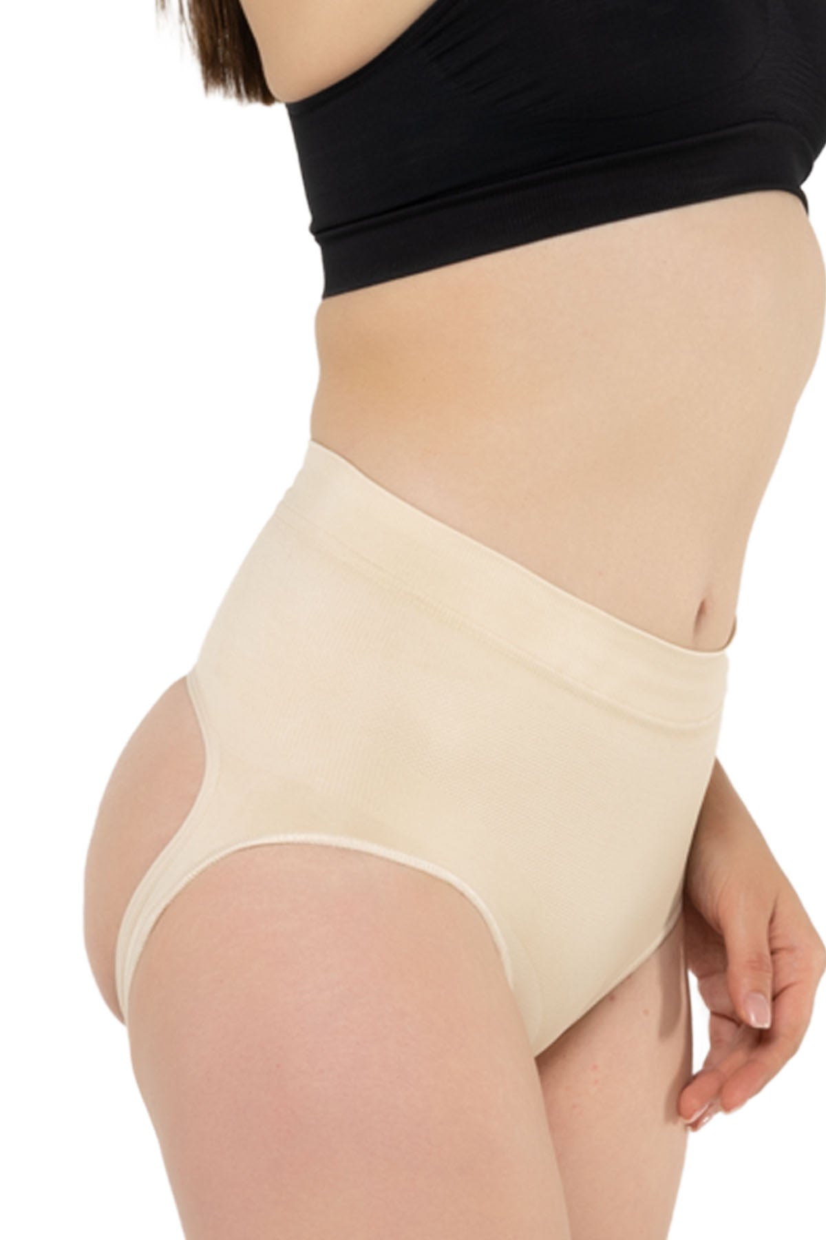 Düşük Bel Popo Açık Slip Korse - Şekillendirici ve Konforlu Korse